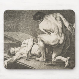 Alfombrilla De Ratón Un hombre levanta las piernas de otro hombre