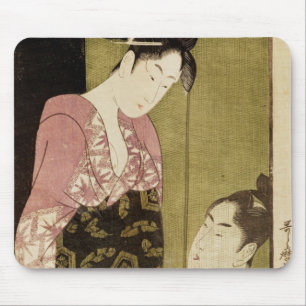 Alfombrilla De Ratón Un hombre que pinta a una mujer
