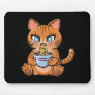Alfombrilla De Ratón Un lindo regalo de Ramen para un gato japonés de a