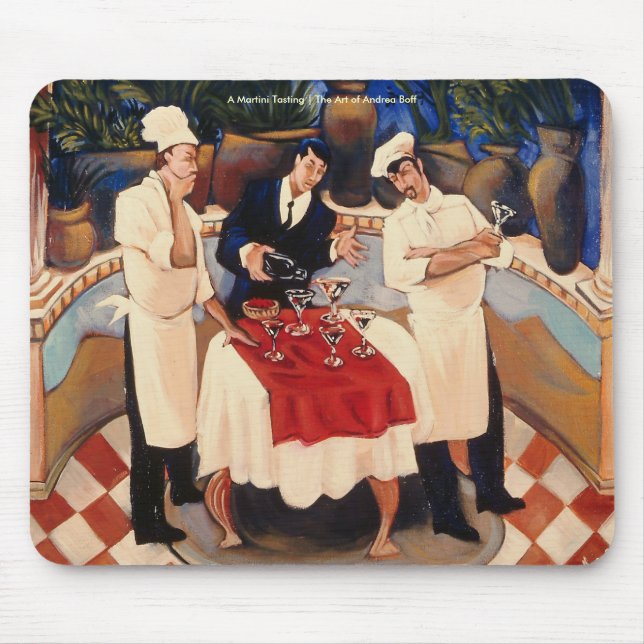 Alfombrilla De Ratón Un Martini el | que prueba el arte de Andrea… (Frente)