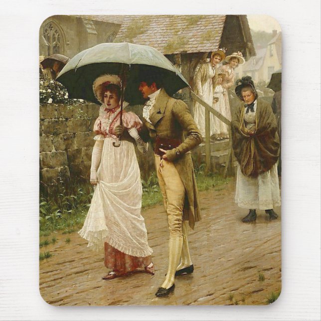 Alfombrilla De Ratón Un mojado el domingo por la mañana (Frente)