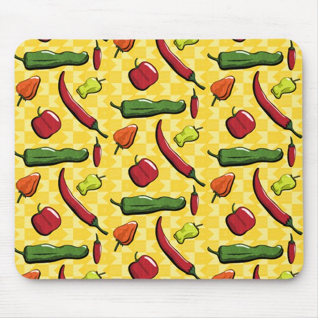 Alfombrilla De Ratón Un mundo de pimientos chilenos Mousepad (Frente)