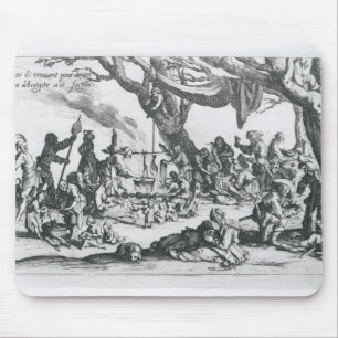 Alfombrilla De Ratón Un nacimiento en un campo gitano