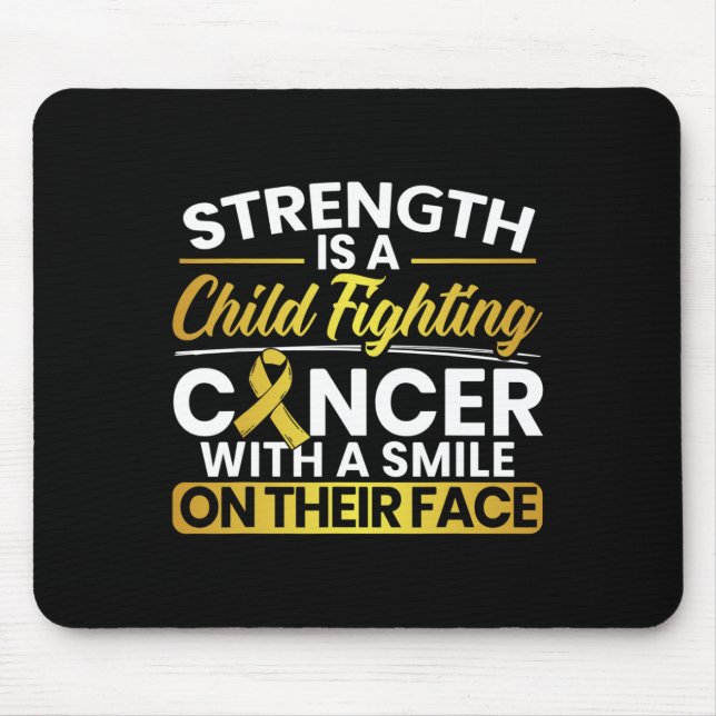 Alfombrilla De Ratón Un niño que lucha contra el cáncer sonriente en T (Frente)