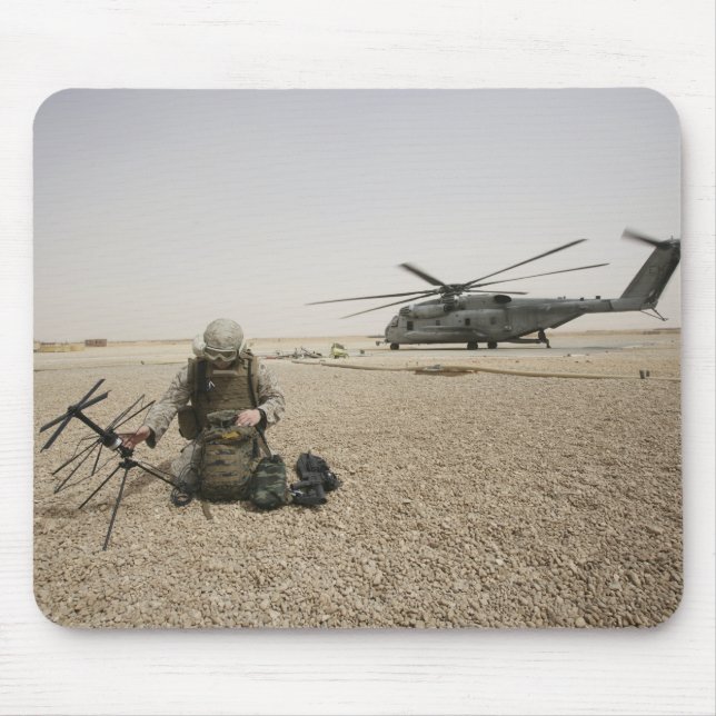 Alfombrilla De Ratón Un operador de radio de campo (Frente)