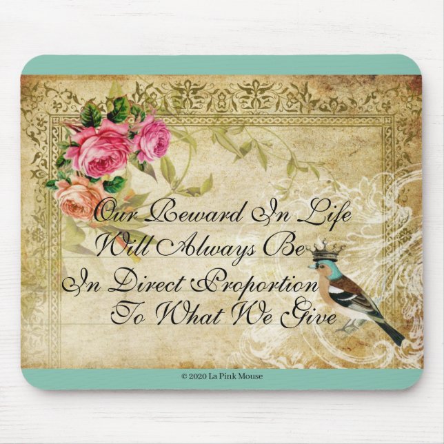 Alfombrilla De Ratón Un pájaro me dijo una vez, almohadilla de ratón de (Frente)