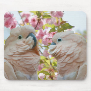 Alfombrilla De Ratón Un par de flores Mousepad de los loros y de Apple
