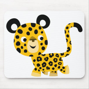 Alfombrilla De Ratón Un Personalizado lindo sonriente Leopard Mousepad
