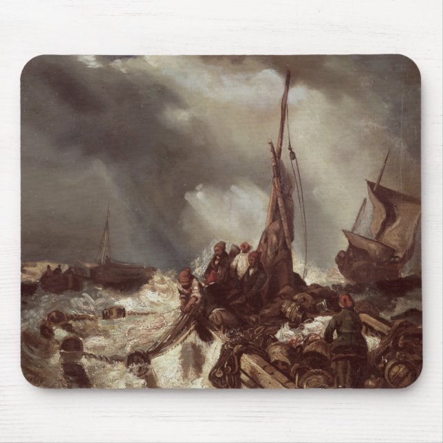 Alfombrilla De Ratón Un pescador que tira en una red, 1868 (Frente)