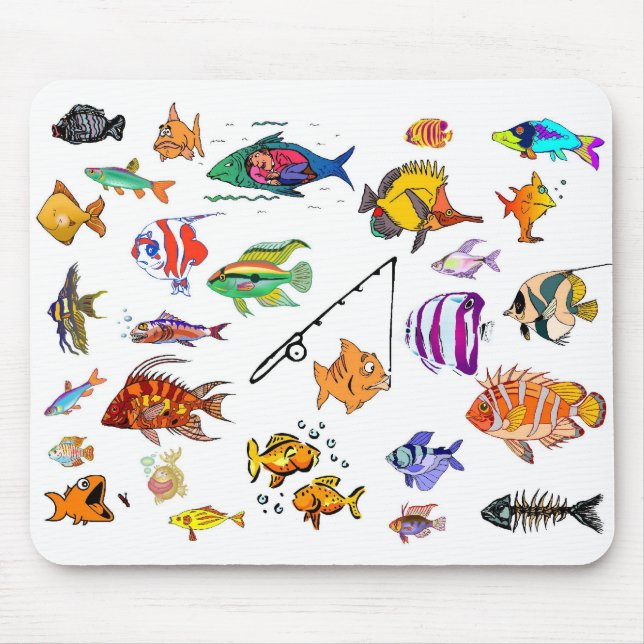Alfombrilla De Ratón Un poco a pescado (Frente)