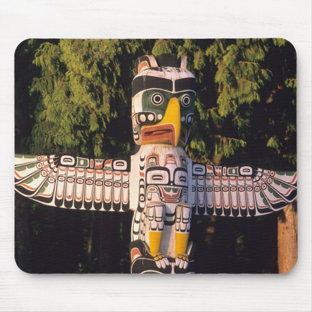 Alfombrilla De Ratón Un poste totémico en Vancouver, Canadá. (Frente)
