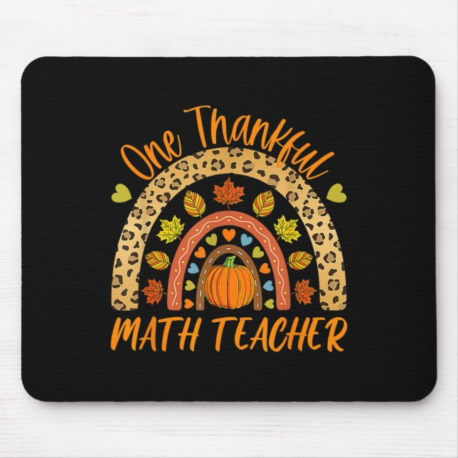 Alfombrilla De Ratón Un profesor de matemáticas agradecido gracias otoñ (Frente)