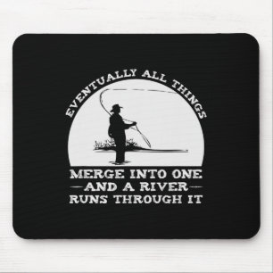Alfombrilla De Ratón Un río corre por su pesca de mosca
