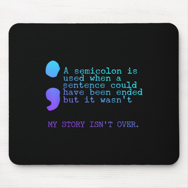 Alfombrilla De Ratón Un Semicollo Mi Historia No Se Refiere A La Preven (Frente)