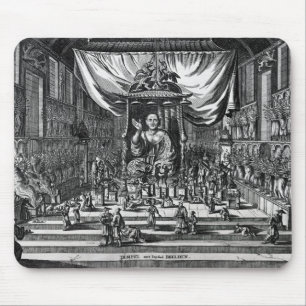 Alfombrilla De Ratón Un templo budista, un ilustracion