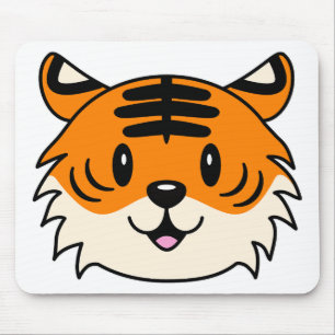 Alfombrilla De Ratón Un tigre Personalizado sonriente y agudo