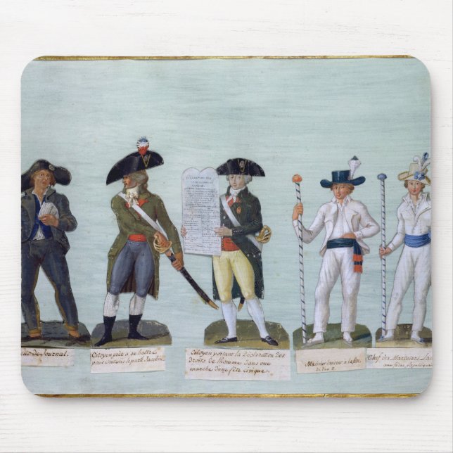 Alfombrilla De Ratón Un vendedor del periódico, ciudadano listo para (Frente)