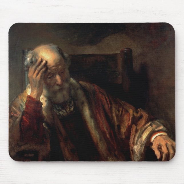 Alfombrilla De Ratón Un viejo hombre en una butaca (Frente)