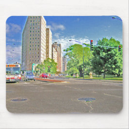 Alfombrilla De Ratón Una bulliciosa tarde de Chicago