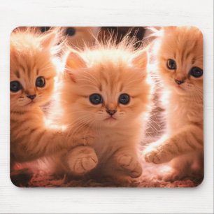 Alfombrilla De Ratón Una camada de adorables gatitos en escritorio de l