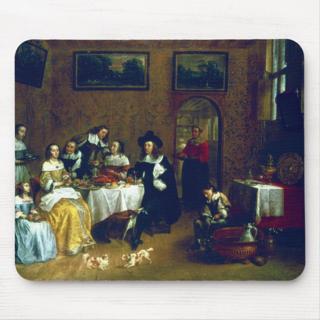 Alfombrilla De Ratón Una cena noble de la familia (Frente)