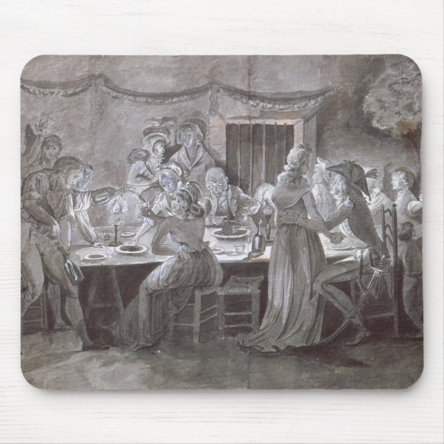 Alfombrilla De Ratón Una comida de la boda de la tarde (Frente)