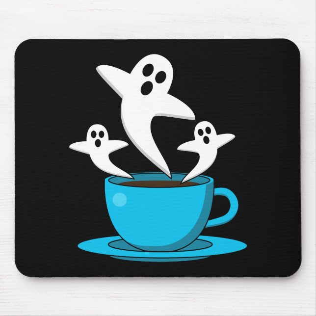 Alfombrilla De Ratón Una copa de café para fumar fantasma (Frente)