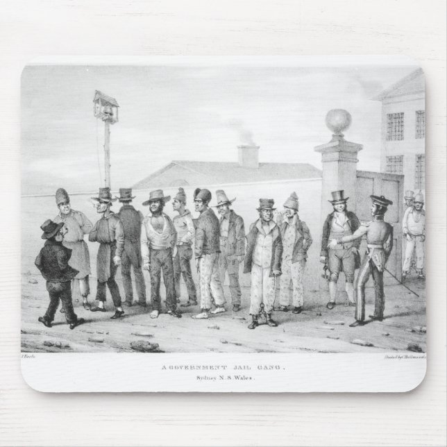 Alfombrilla De Ratón Una cuadrilla de la cárcel del gobierno (Frente)