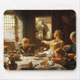 Alfombrilla De Ratón Una de las familias (burro al ser alimentado)