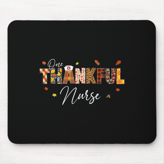 Alfombrilla De Ratón Una enfermera agradecida Día de Acción de Gracias  (Frente)