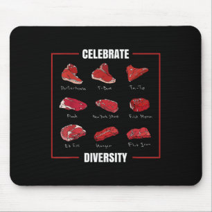 Alfombrilla De Ratón Una Falsa Carne De Robo Celebra Los Diversos Tipos