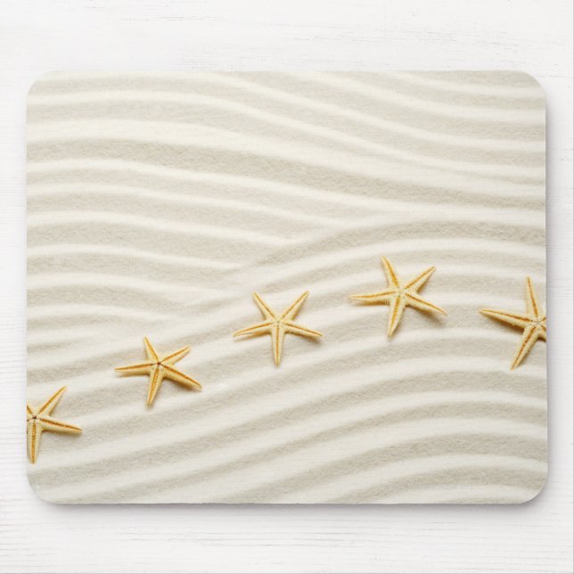 Alfombrilla De Ratón Una hilera de estrellas de mar (Frente)