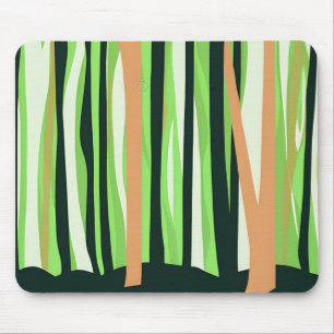 Alfombrilla De Ratón una imagen abstracta y estilizada de un bosque