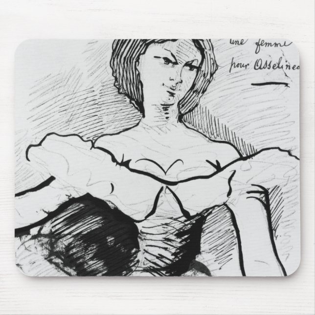 Alfombrilla De Ratón Una mujer para Asselineau (Frente)