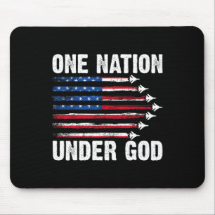 Alfombrilla De Ratón Una nación bajo Dios Bandera americana 4 de julio 