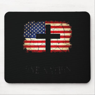 Alfombrilla De Ratón Una nación bandera americana 4 de julio usa