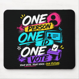 Alfombrilla De Ratón Una Persona, Una ID, Un Voto