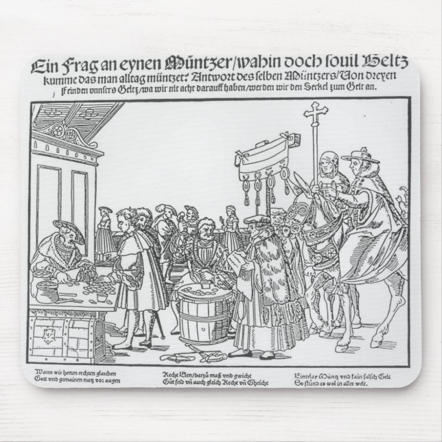Alfombrilla De Ratón Una pregunta a un Mintmaker, c.1500 (Frente)