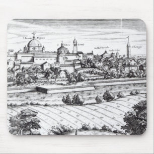 Alfombrilla De Ratón Una sección de un mapa de Milano, 1640