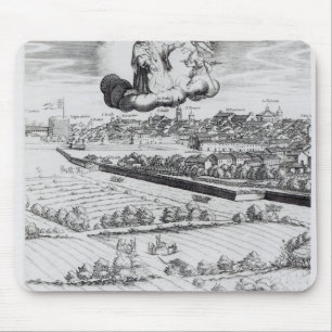 Alfombrilla De Ratón Una sección de un mapa de Milano, 1640