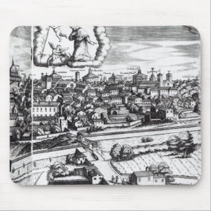 Alfombrilla De Ratón Una sección de un mapa de Milano, 1640