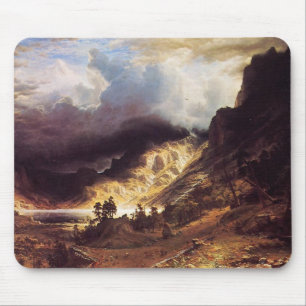 Alfombrilla De Ratón Una tormenta en las Montañas Rocosas, Bierstadt Al
