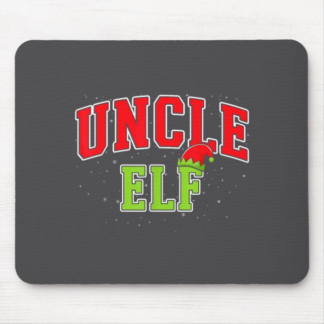 Alfombrilla De Ratón Uncle Elf Christmas Family Matching Group Xmas Unc (Frente)