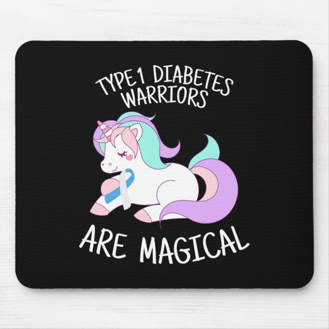 Alfombrilla De Ratón Unicorn Diabetes Warrior Gift  (Frente)