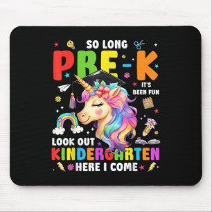 Alfombrilla De Ratón Unicorn Hasta Luego Graduación Pre K Kinder Aquí