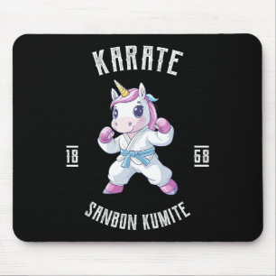 Alfombrilla De Ratón Unicorn Karate - Artista Marcial Japonés