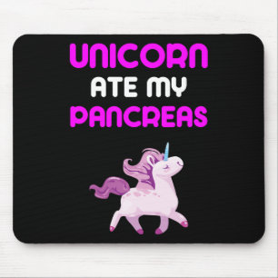 Alfombrilla De Ratón Unicorn Se burla de mi páncreas Diabetes Chicas Ni