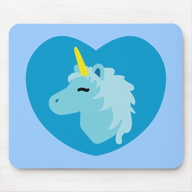 Alfombrilla De Ratón Unicornio azul (Frente)