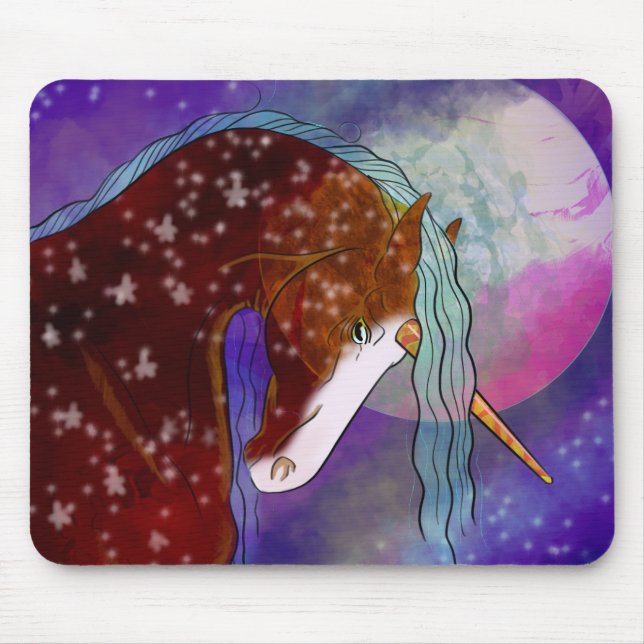 Alfombrilla De Ratón Unicornio cósmico 4 (Frente)