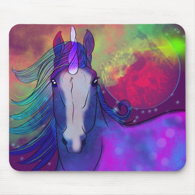 Alfombrilla De Ratón Unicornio cósmico 5 (Frente)